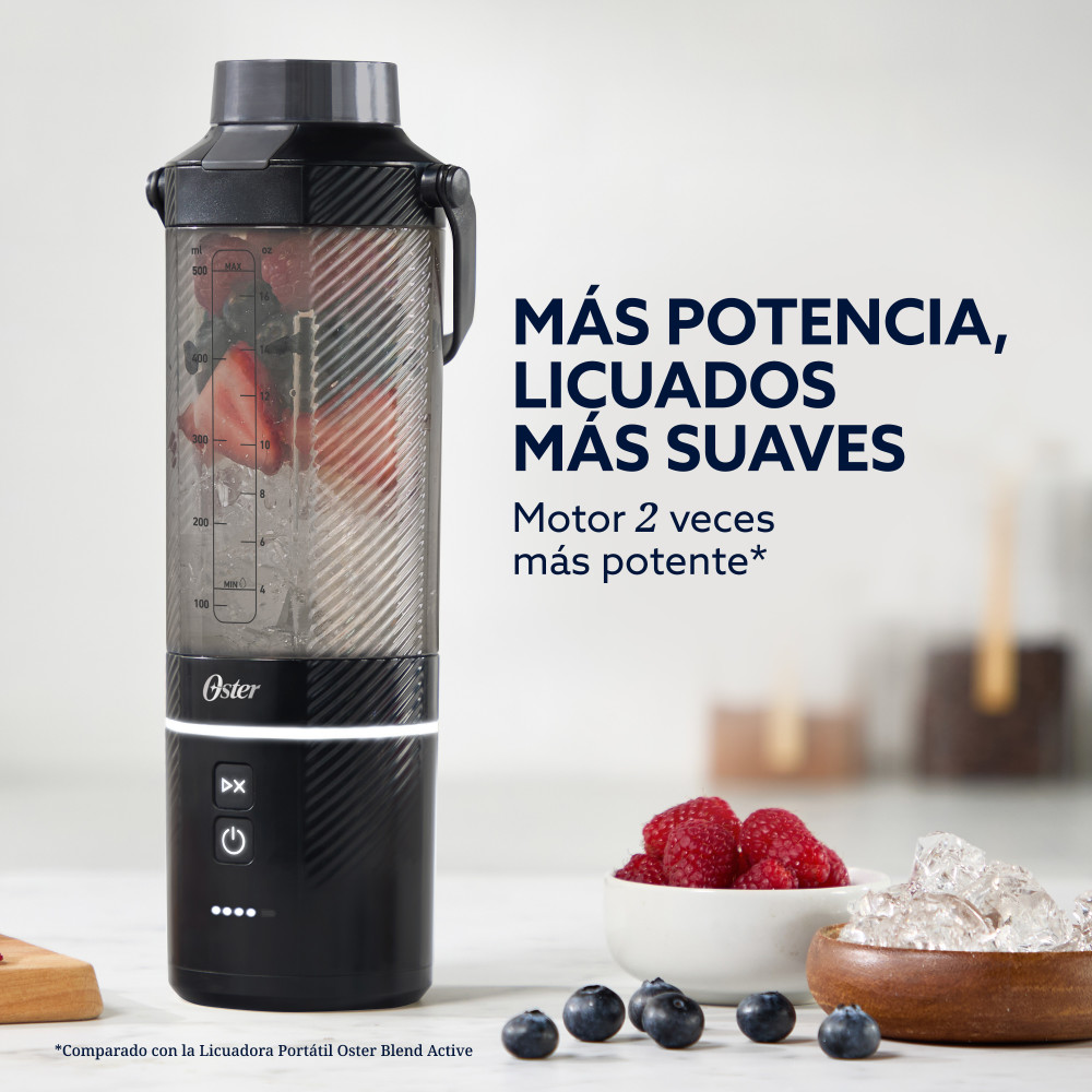 LICUADORA OSTER PORTATIL 590 ML RECARGABLE NEGRO BLSTGFPB20 - 4