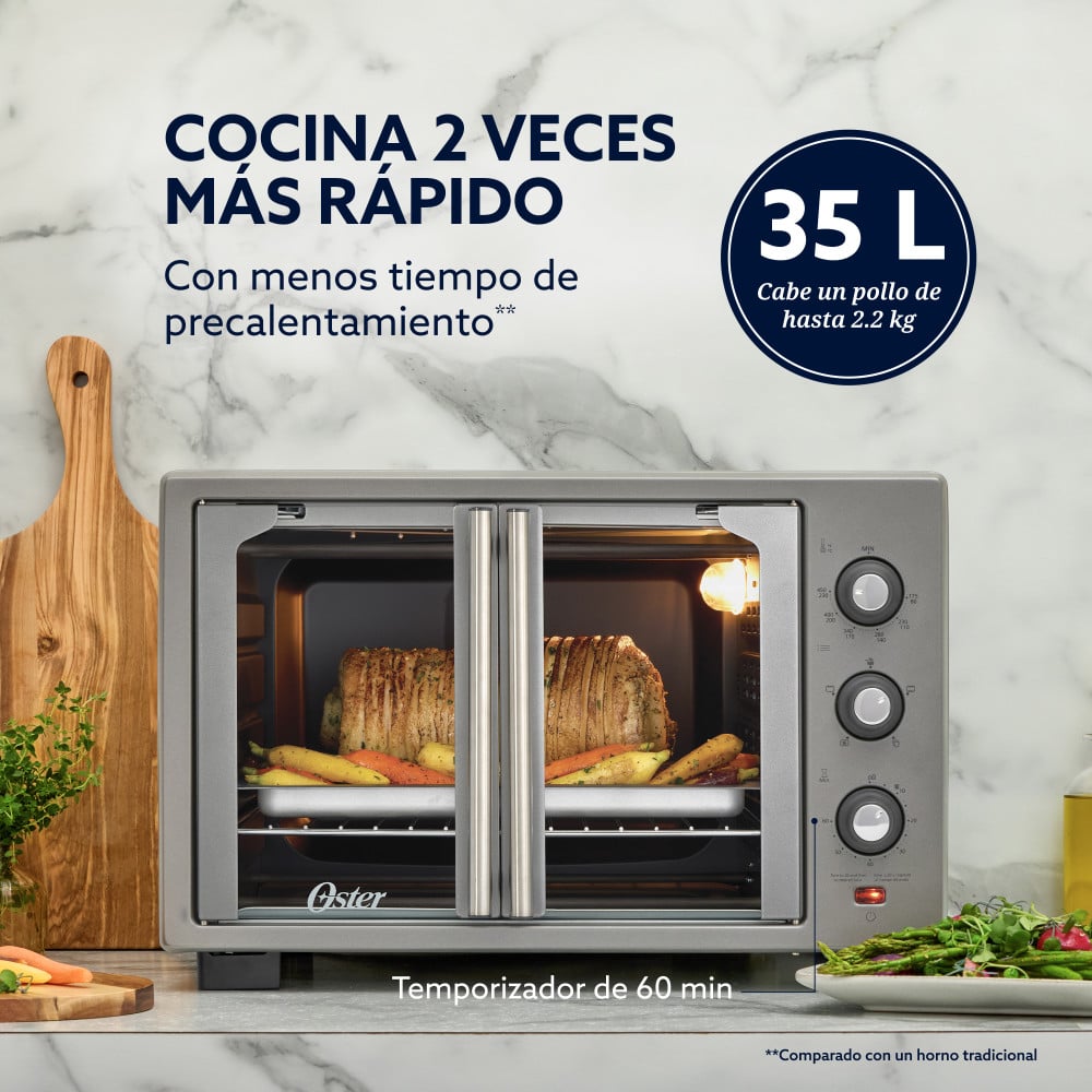 HORNO CON FREIDORA AIRE OSTER 35 LT TSSTTV35FDMAFNS - 5