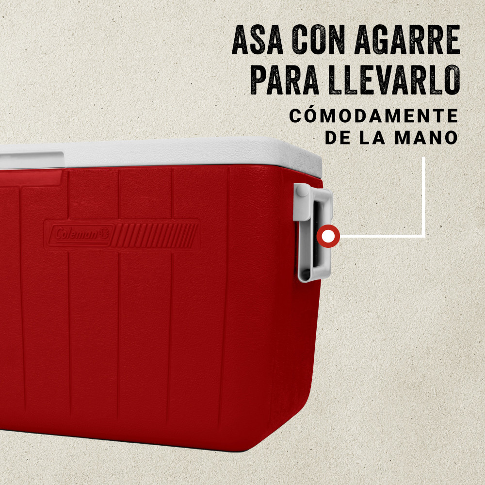 COOLER COLEMAN CHILLER ROJO 45 LT / 48 QT - 3