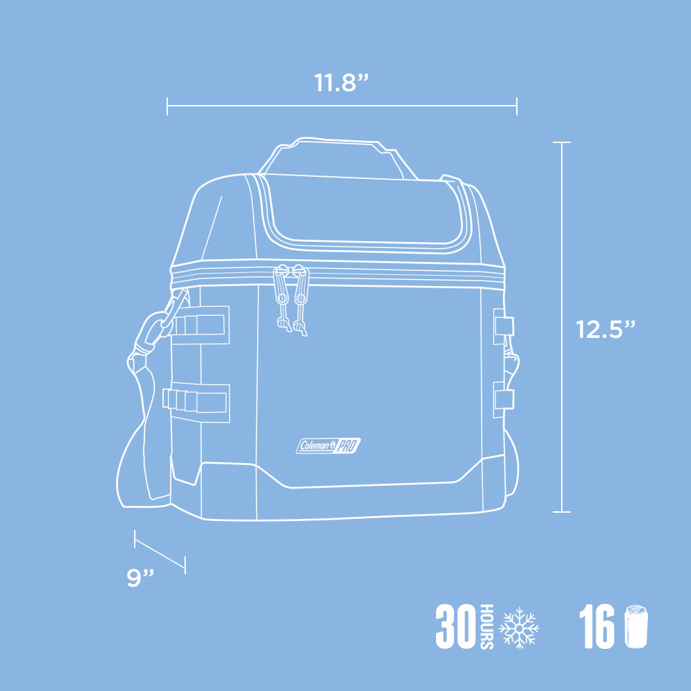 SOFT COOLER COLEMAN PRO PORTATIL 16 LATAS CELESTE - 6