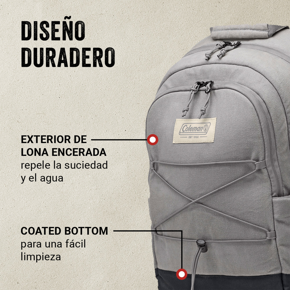 MOCHILA TE RMICA COLEMAN BACKROADS 30 LATAS GRIS - 2