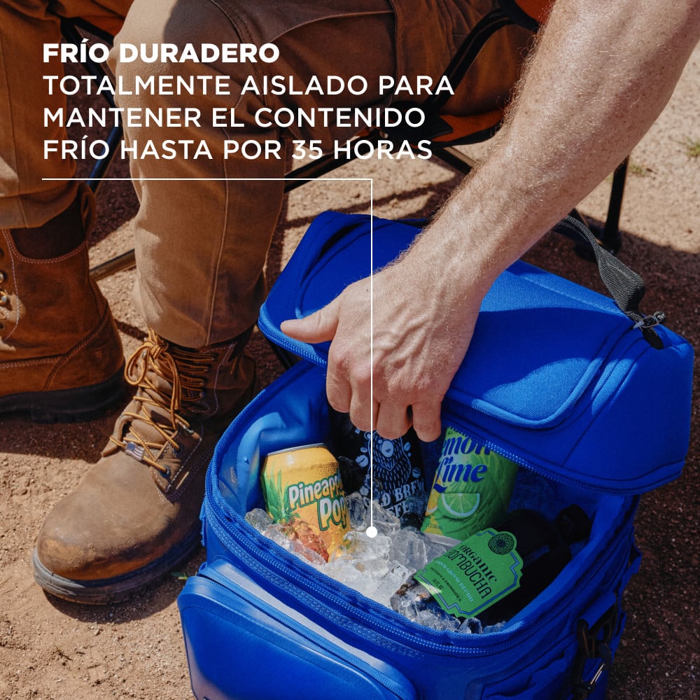 SOFT COOLER COLEMAN PRO LONCHERA AISLADA PORTATIL 24 LATAS AZUL - 3