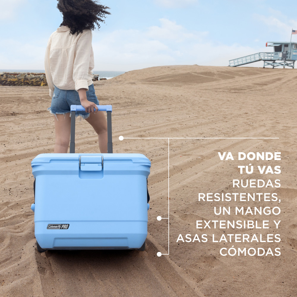 COOLER COLEMAN PRO CAPACIDAD 52 LT / 55 QT CELESTE - 5