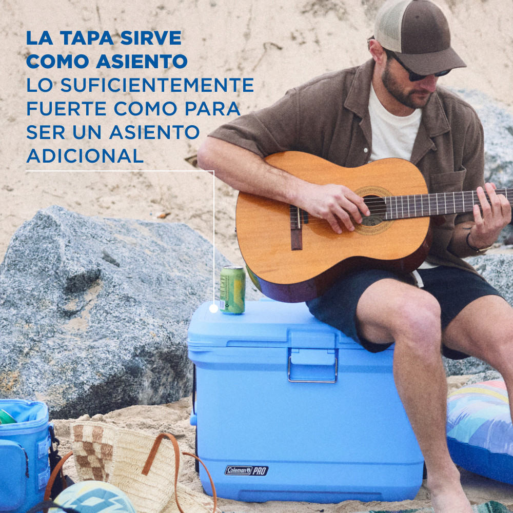 COOLER COLEMAN PRO CAPACIDAD 52 LT / 55 QT CELESTE - 7