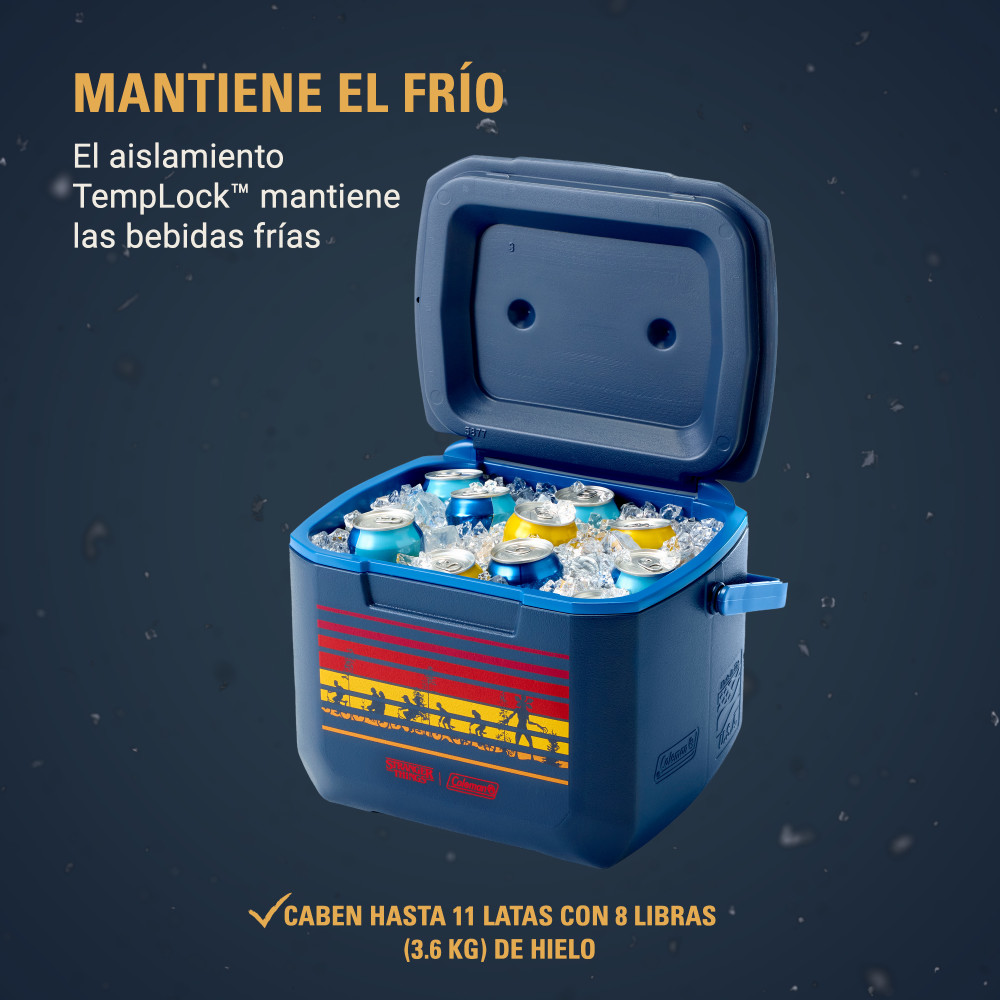COOLER COLEMAN EDICION LIMITADA STRANGER THINGS AZUL 15 LT / 16 QT - 4