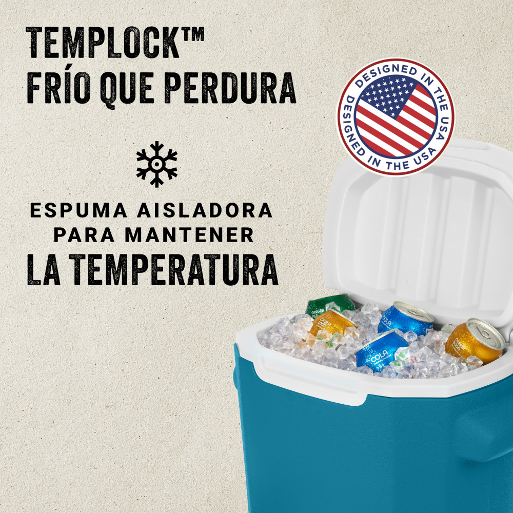 COOLER CON RUEDAS AZUL COLEMAN CHILLER 26 LT / 28 QT - 2