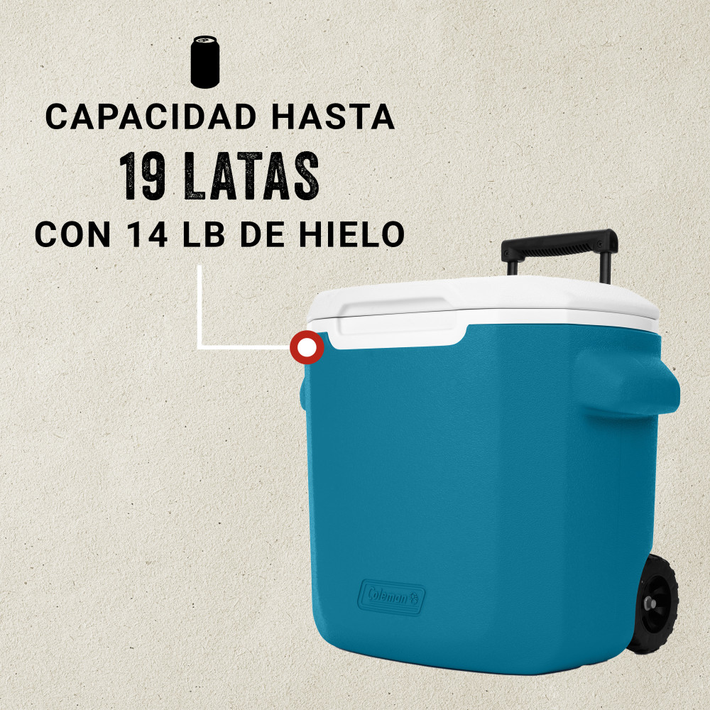COOLER CON RUEDAS AZUL COLEMAN CHILLER 26 LT / 28 QT - 3