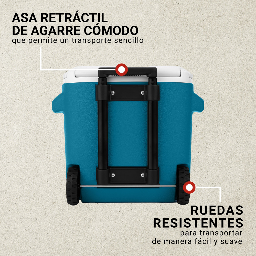 COOLER CON RUEDAS AZUL COLEMAN CHILLER 26 LT / 28 QT - 4