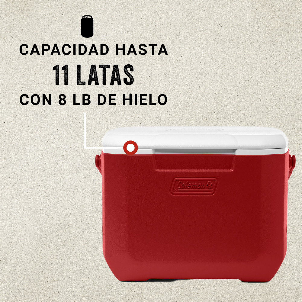 COOLER COLEMAN CHILLER ROJO 15 LT / 16 QT - 3