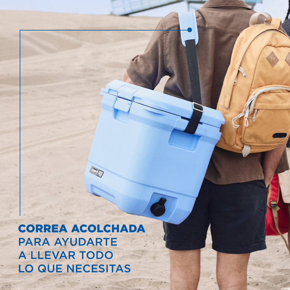 COOLER COLEMAN PRO CAPACIDAD 24 LT / 25 QT CELESTE - 5