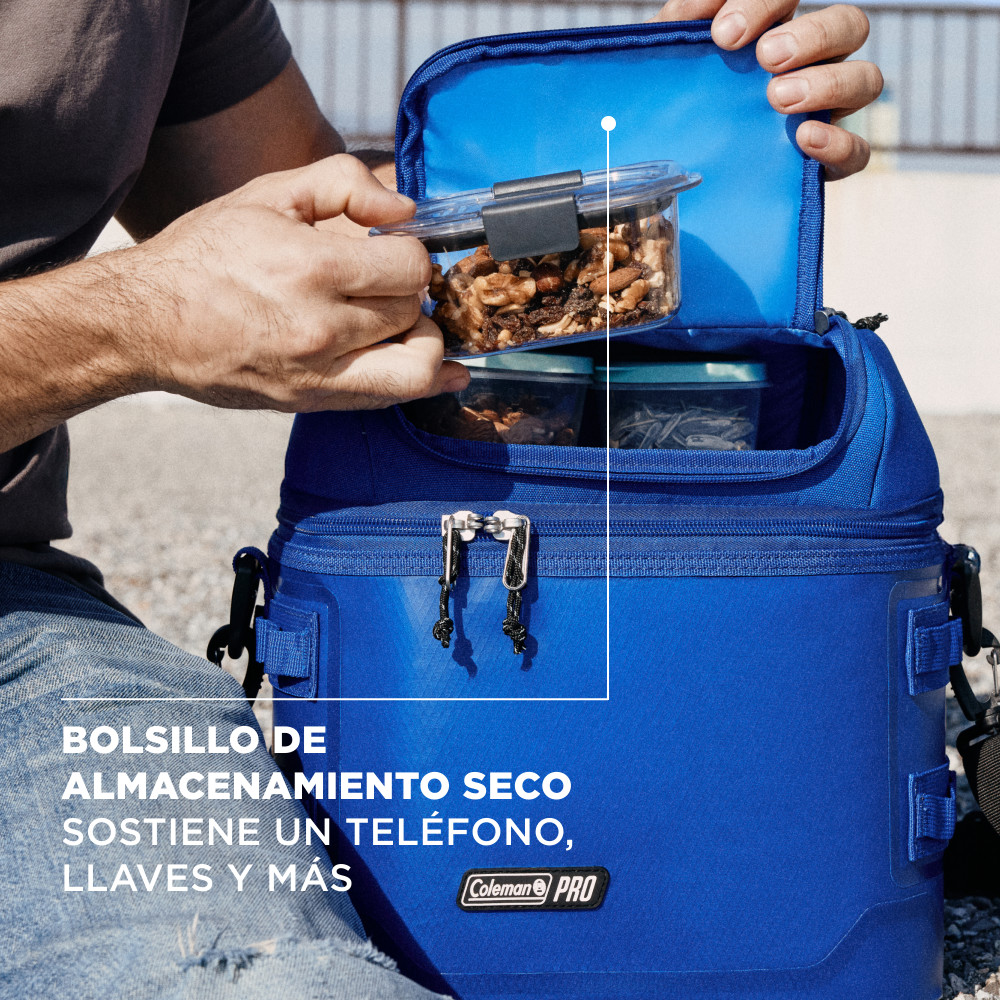 SOFT COOLER COLEMAN PRO PORTATIL 16 LATAS AZUL - 4