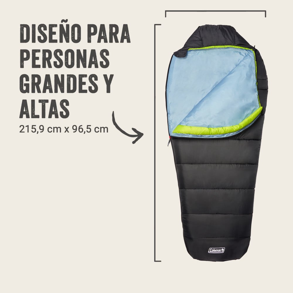 SACO DE DORMIR COLEMAN MONTAUK 4°C NEGRO - 3