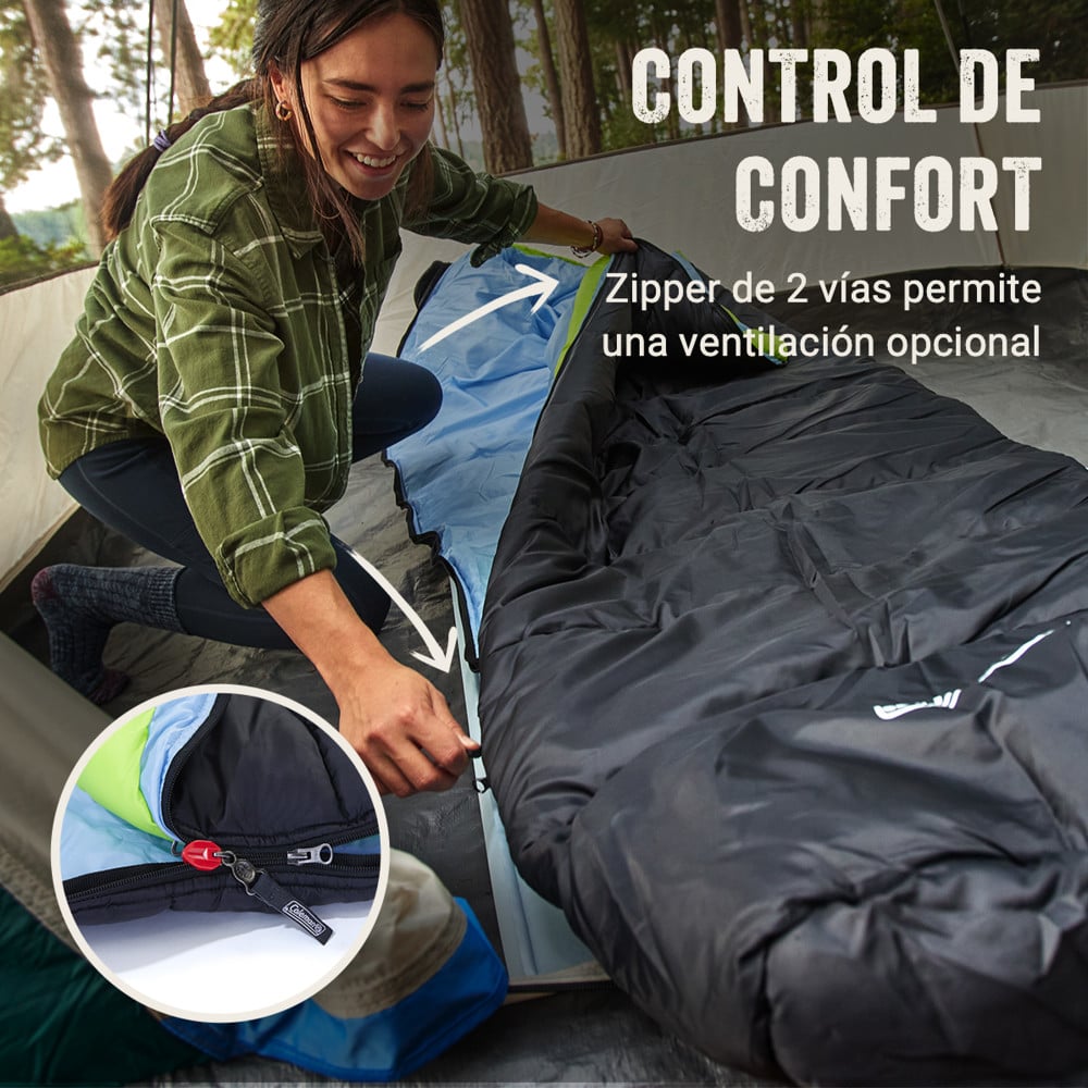 SACO DE DORMIR COLEMAN MONTAUK 4°C NEGRO - 4