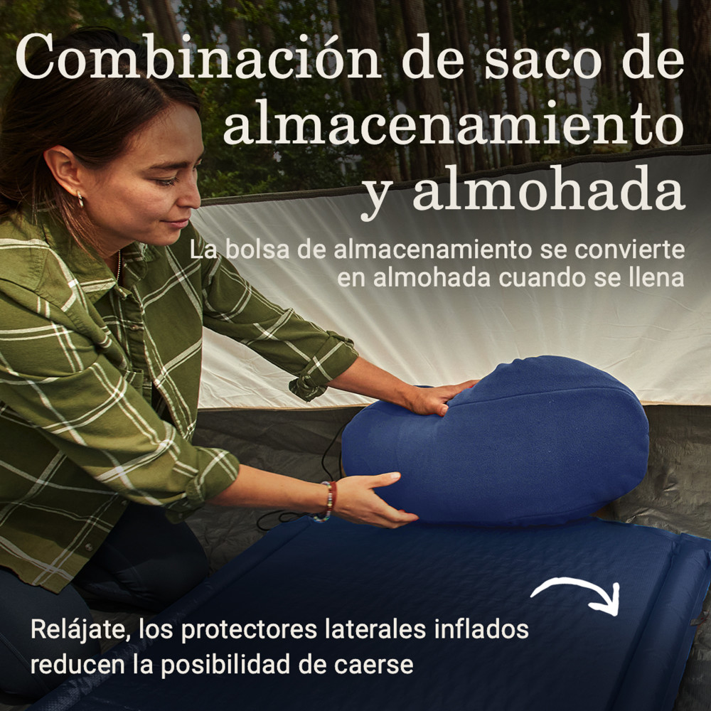 COLCHONETA INFLABLE PARA DORMIR MONTAUK COLEMAN AZUL - 4