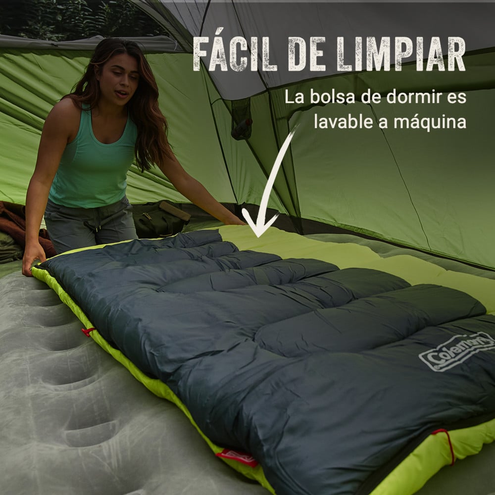 SACO DE DORMIR MONTAUK COLEMAN -6°C NEGRO AMARILLO - 2