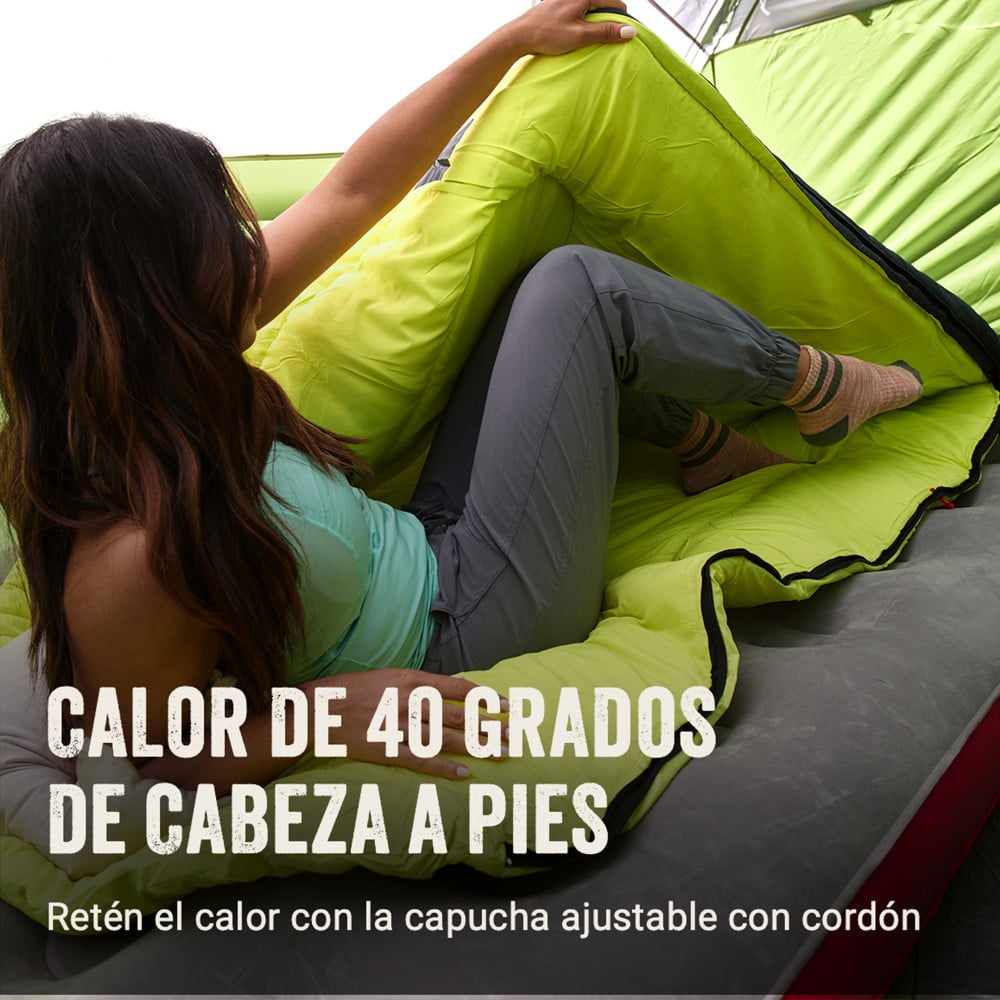SACO DE DORMIR MONTAUK COLEMAN -6°C NEGRO AMARILLO - 5