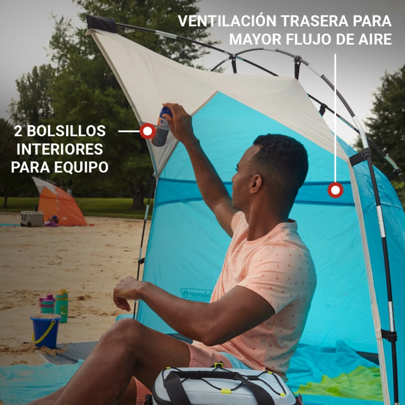 CARPA DE PLAYA PARAVIENTO SKYSHADE COLEMAN SOMBRILLA COMPACT - 5