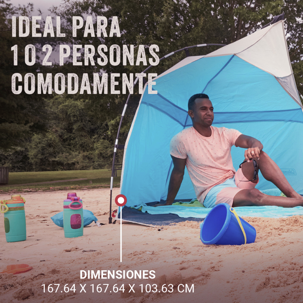CARPA DE PLAYA PARAVIENTO SKYSHADE COLEMAN SOMBRILLA COMPACT - 6