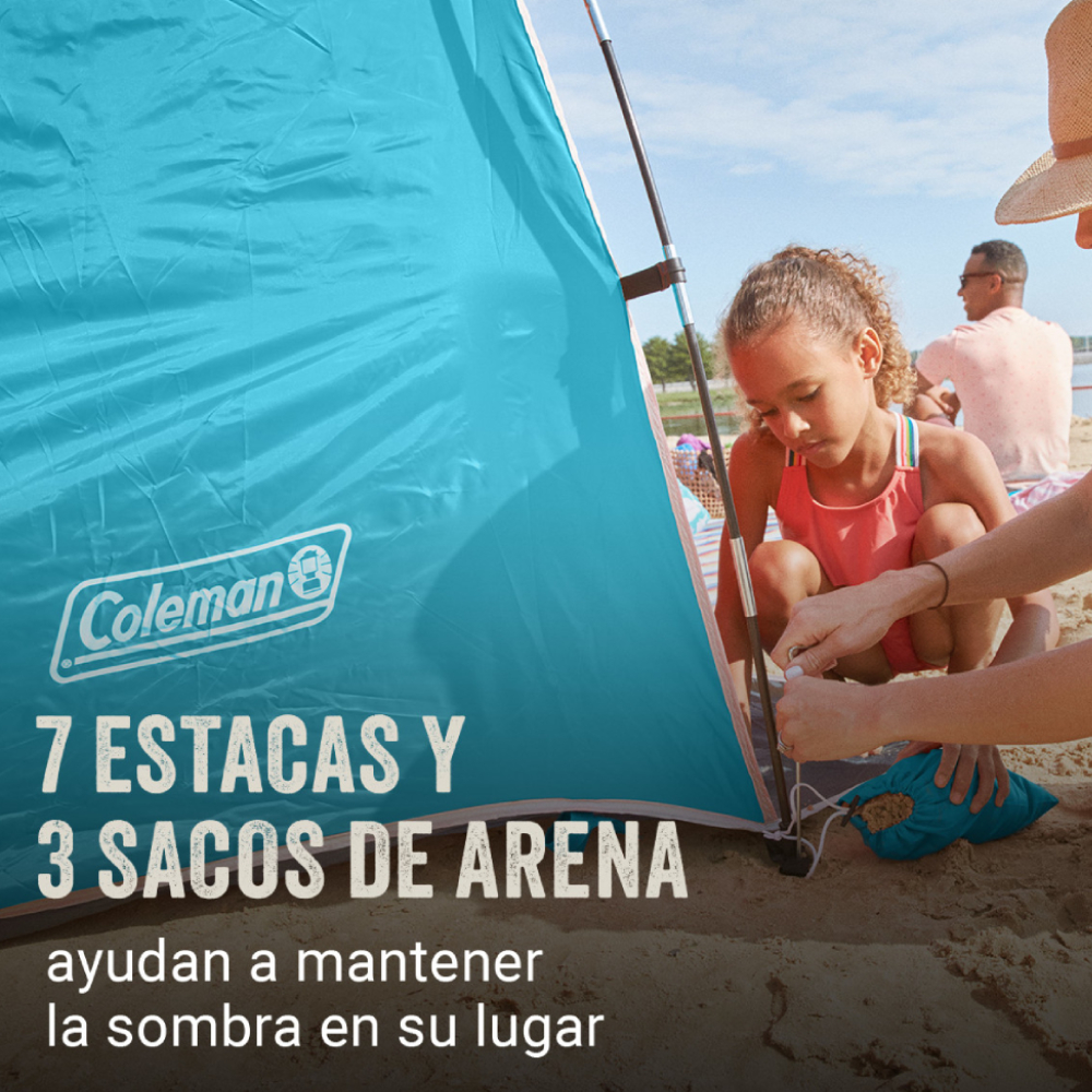 CARPA DE PLAYA PARAVIENTO SKYSHADE COLEMAN SOMBRILLA COMPACT - 7