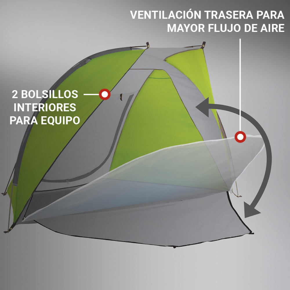 CARPA DE PLAYA PARAVIENTO UPF 50+ COLEMAN 2 PERSONAS - 5