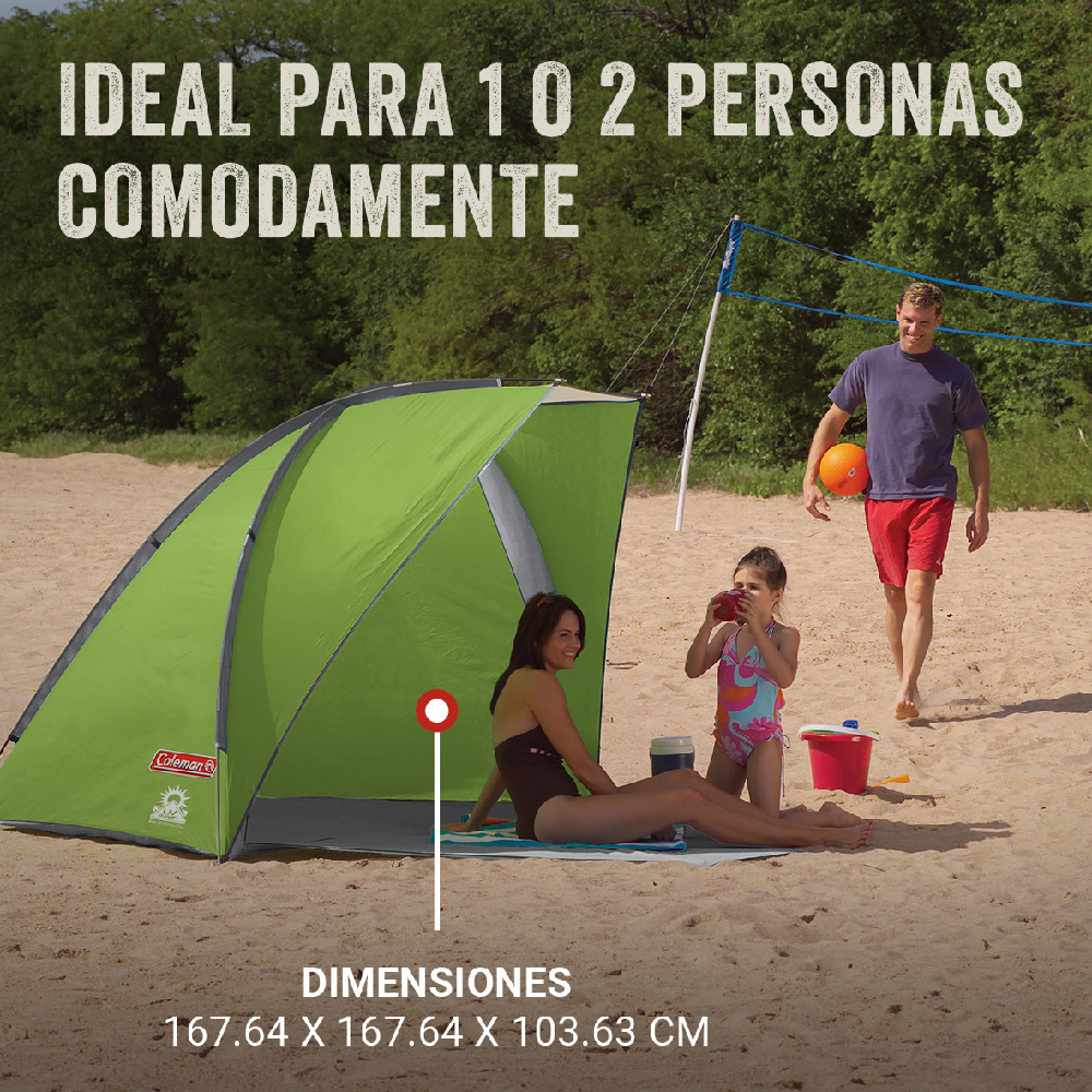 CARPA DE PLAYA PARAVIENTO UPF 50+ COLEMAN 2 PERSONAS - 6