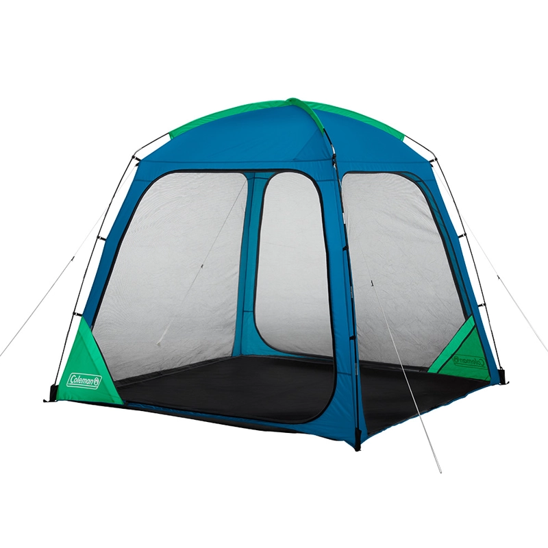 CARPA DE PLAYA SKYSHADE COLEMAN, 8 X 8 PIES, CON DOSEL Y PANTALLA, PARA 6 PERSONAS, AZUL - 1