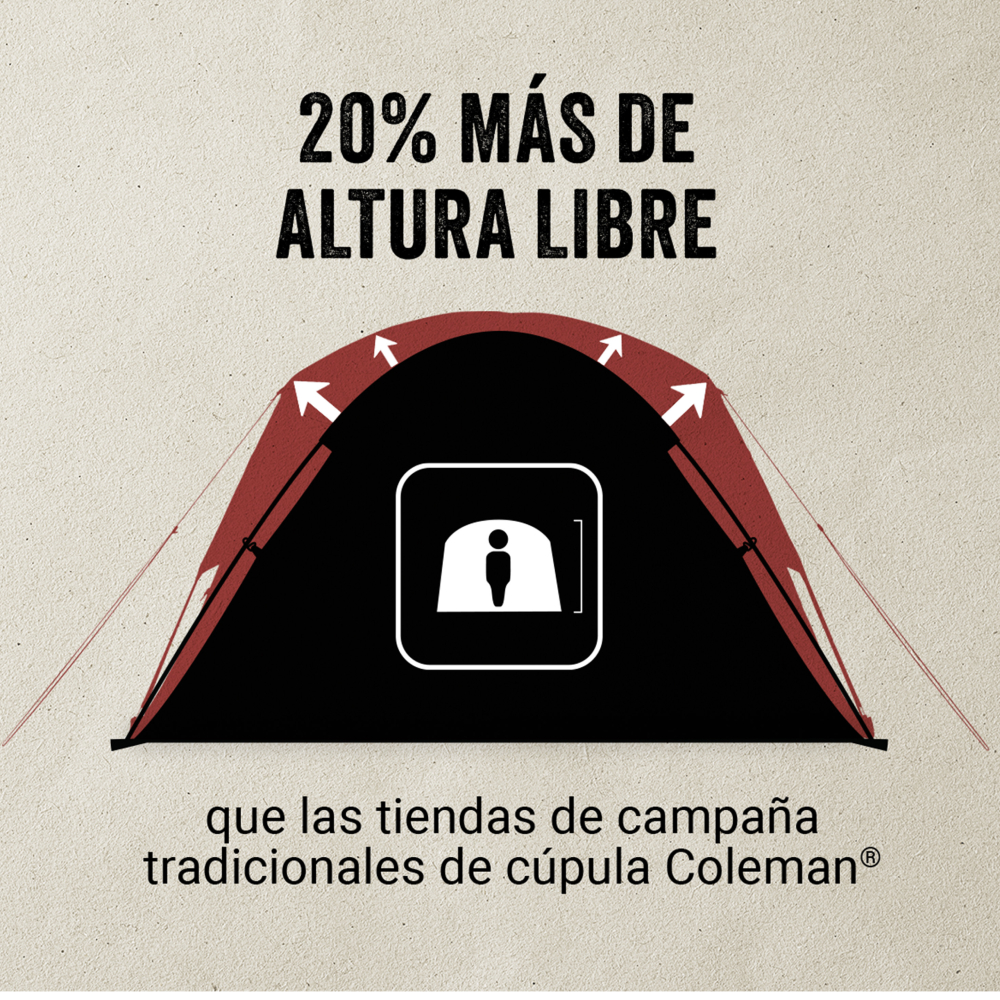 CARPA SKYDOME DARK ROOM FAMILIAR COLEMAN PARA 6 PERSONAS - 7