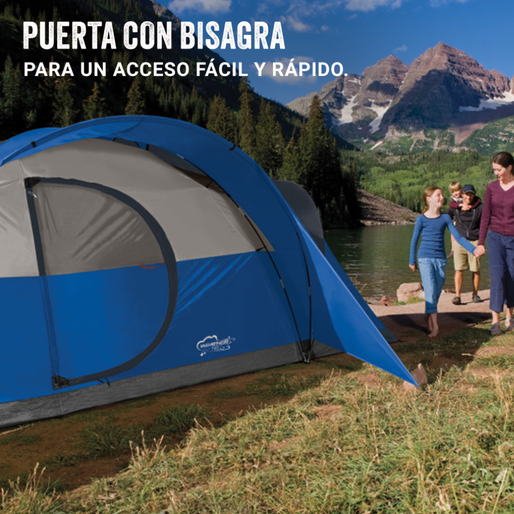 CARPA DE CAMPAÑA MONTANA COLEMAN FAMILIAR PARA 8 PERSONAS, AZUL - 5