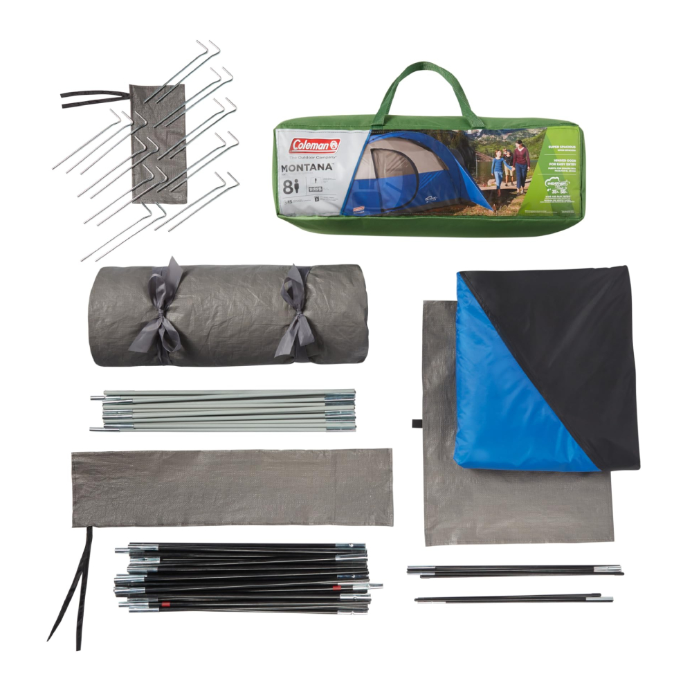 CARPA DE CAMPAÑA MONTANA COLEMAN FAMILIAR PARA 8 PERSONAS, AZUL - 7