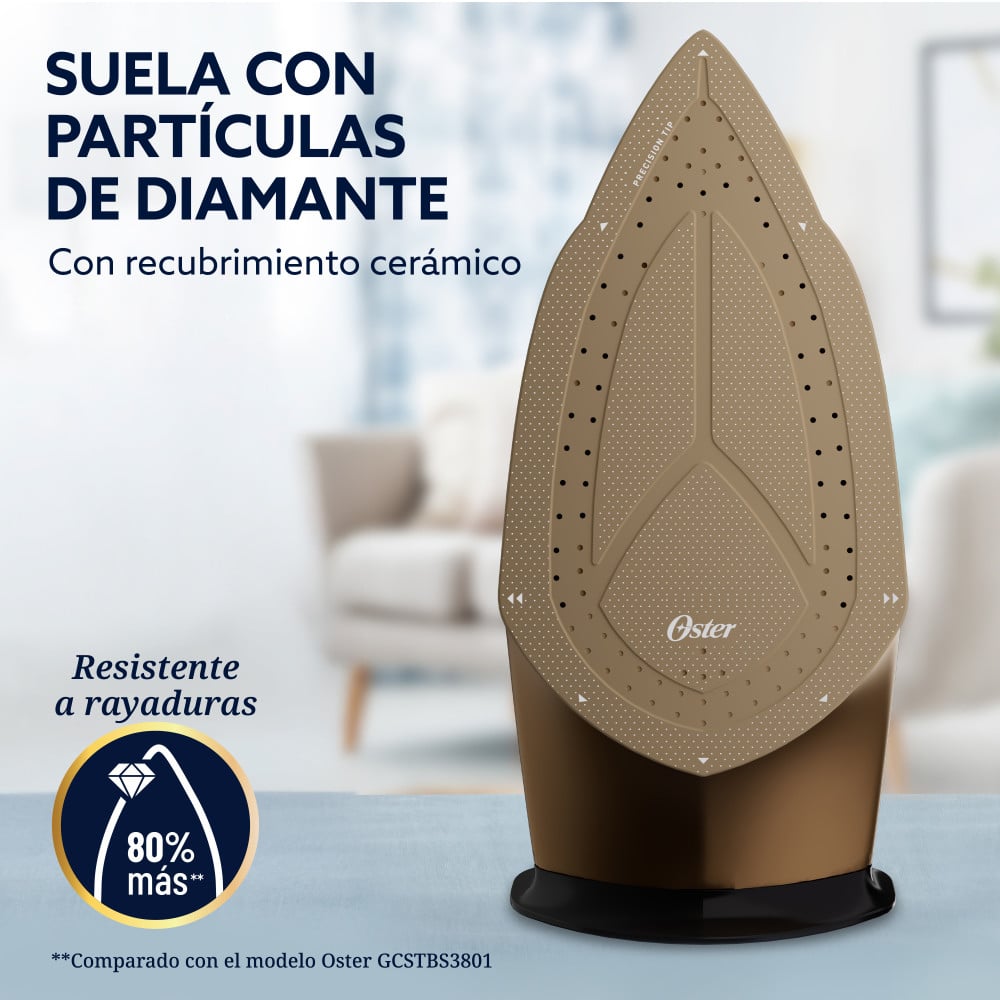 PLANCHA DE VAPOR OSTER PRESSXPRESS S9000 CERAMICA CON DIAMANTE BRONCE GCSTPX9001 - 6