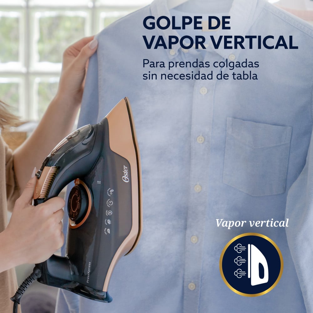 PLANCHA DE VAPOR OSTER PRESSXPRESS S9000 CERAMICA CON DIAMANTE BRONCE GCSTPX9001 - 8