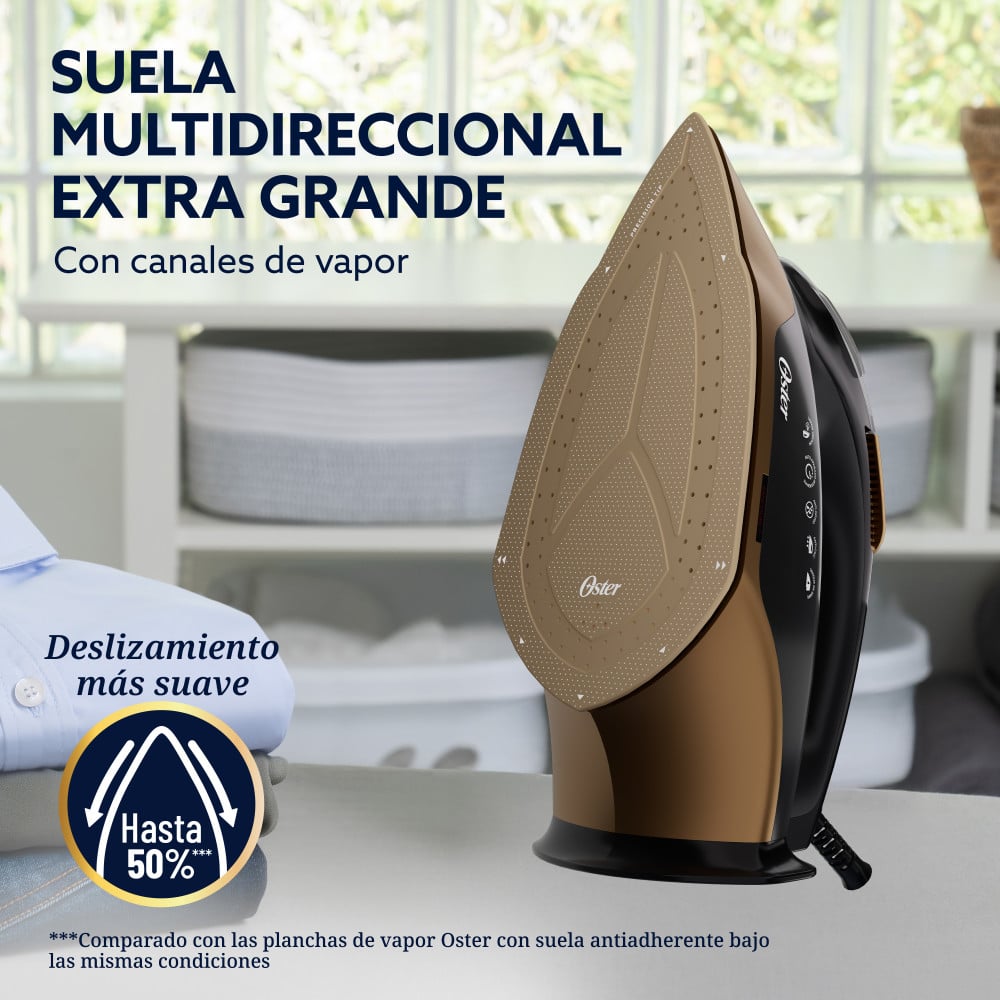 PLANCHA DE VAPOR OSTER PRESSXPRESS S9000 CERAMICA CON DIAMANTE BRONCE GCSTPX9001 - 11
