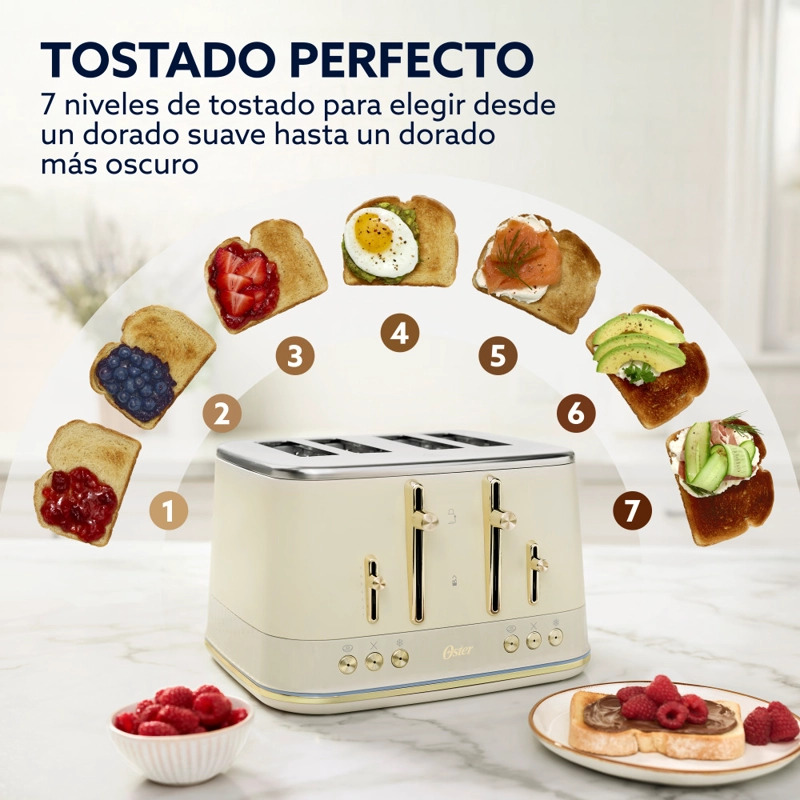 TOSTADOR DE PAN PREMIUM OSTER 4 REBANADAS TSSTMNOM4S-052 - 3