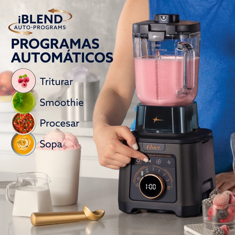 LICUADORA PROFESIONAL OSTER TITAN 2200W POTENCIA 4 PROGRAMAS - 2