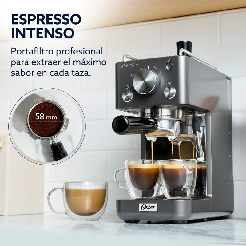 CAFETERA PERFECT BREW OSTER BOMBA ITALIANA 15 BAR BVSTEM7201 - 5