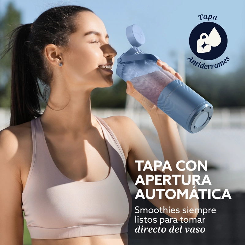 LICUADORA OSTER PORTATIL 590 ML RECARGABLE AZUL BLSTGFPMH20 - 5
