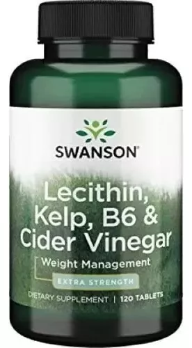 SUPLEMENTO ALIMENTICIO SWANSON LECITHIN KELP B6&CIDRE VINEGAR 120 TABLETAS - 1