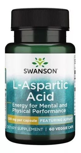SUPLEMENTO ALIMENTICIO SWANSON ÁCIDO L-ASPÁRTICO 500MG 60VEGCAPS - 1