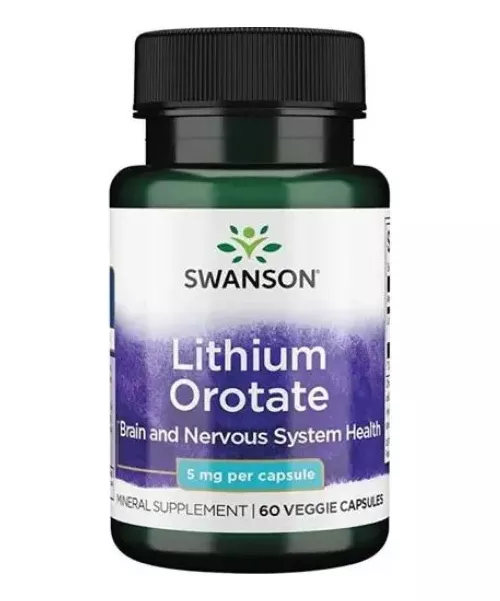 LITIO OROTATO 5 MG 60 CAPSULAS VEGETALES SWANSON - 1