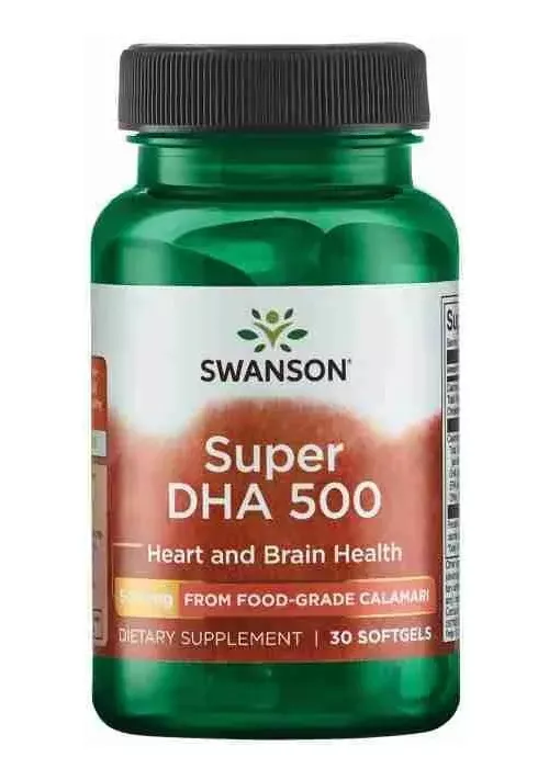 SUPER DHA 500, 500MG 30SOFTGELS SWANSON - 1
