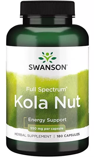 SUPLEMENTO ALIMENTICIO SWANSON KOLA NUT NUEZ DE COLA 550MG 180CAP - 1