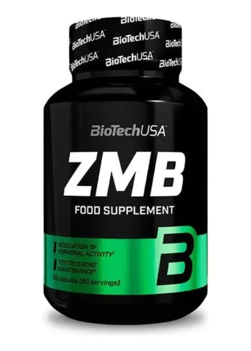 ZMB ZINC MAGNESIO Y B6 60 CAPSULAS BIOTECHUSA - 1