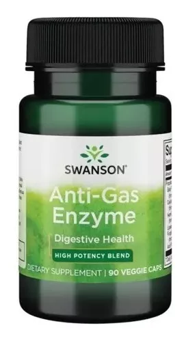 SUPLEMENTO ALIMENTICIO SWANSON ENZIMA ANTI-GAS 90CAP VEGANAS ANTIGAS + - 1