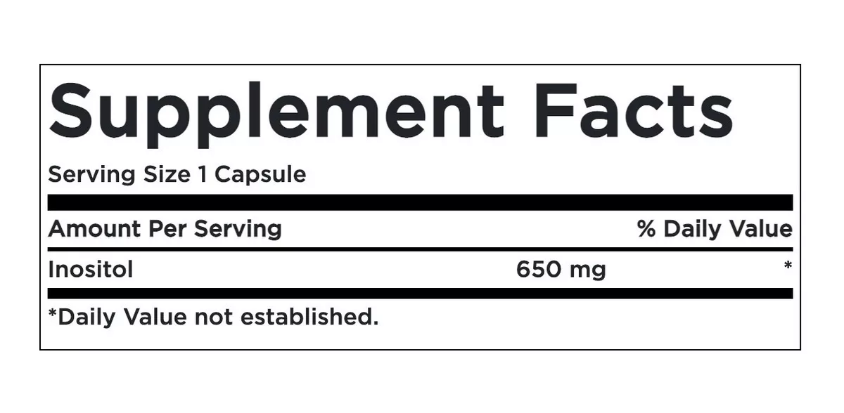 SUPLEMENTO ALIMENTICIO SWANSON INOSITOL 650MG 100 CAP SISTEMA NERVIOSO - 2