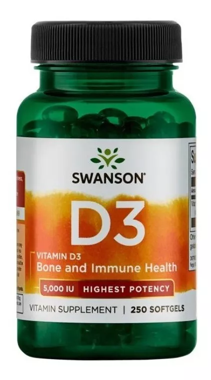 VITAMINA D3 5000UI POTENCIA MAX 250 SOFTGELS (8 MESES) - 1