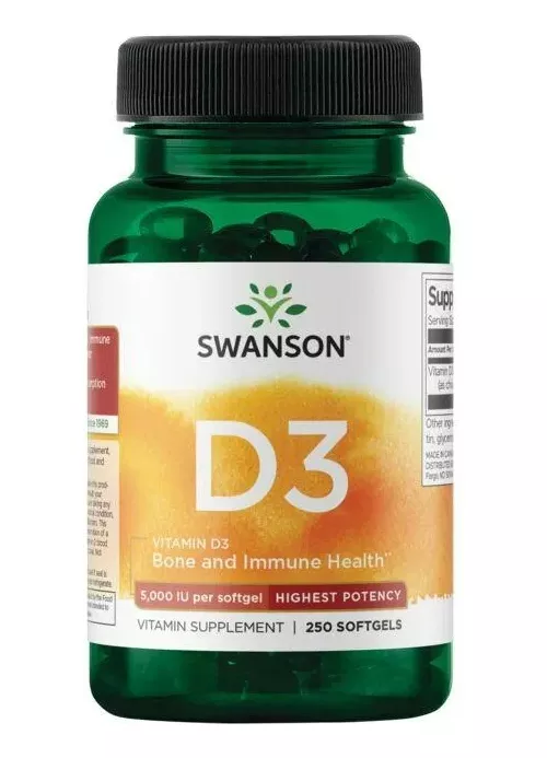 VITAMINA D3 5000 IU 250 SOFTGELS SWANSON - 1