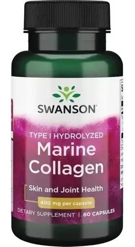 SUPLEMENTO ALIMENTICIO SWANSON MARINE COLLAGEN 60CAP/400MG - 1