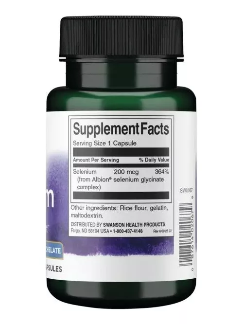 SUPLEMENTO ALIMENTICIO SWANSON ALBION SELENIUM COMPLEX 200MCG 90 CAPSULAS - 2