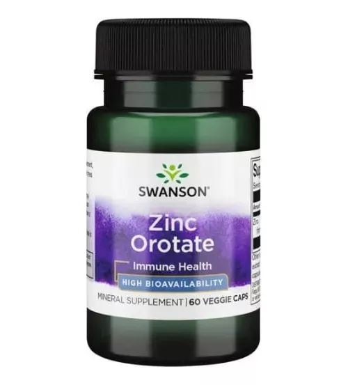 SUPLEMENTO ALIMENTICIO SWANSON ZINC OROTATE 60 CAPSULAS VEGANAS 10 MG - 1