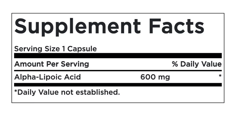 SUPLEMENTO EN CAPSULAS ALPHA LIPOIC ACID SWANSON 60 CAPSULAS 600 MG - 3